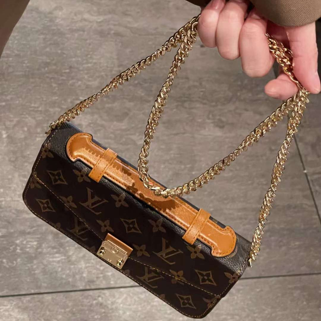 Monogram Canvas Bag Handhållen Crossbody Chain Mobiltelefon