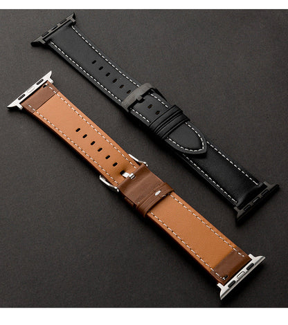 Pulseira de couro genuíno para Apple Watch
