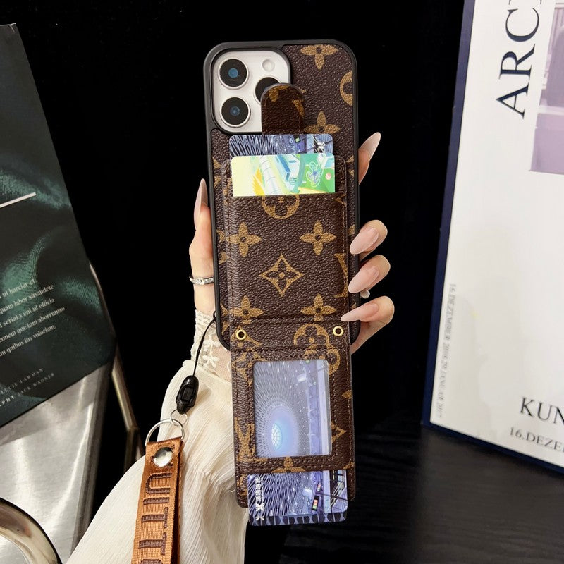 Luxusní klasické barevné crossbody pouzdro na iPhone