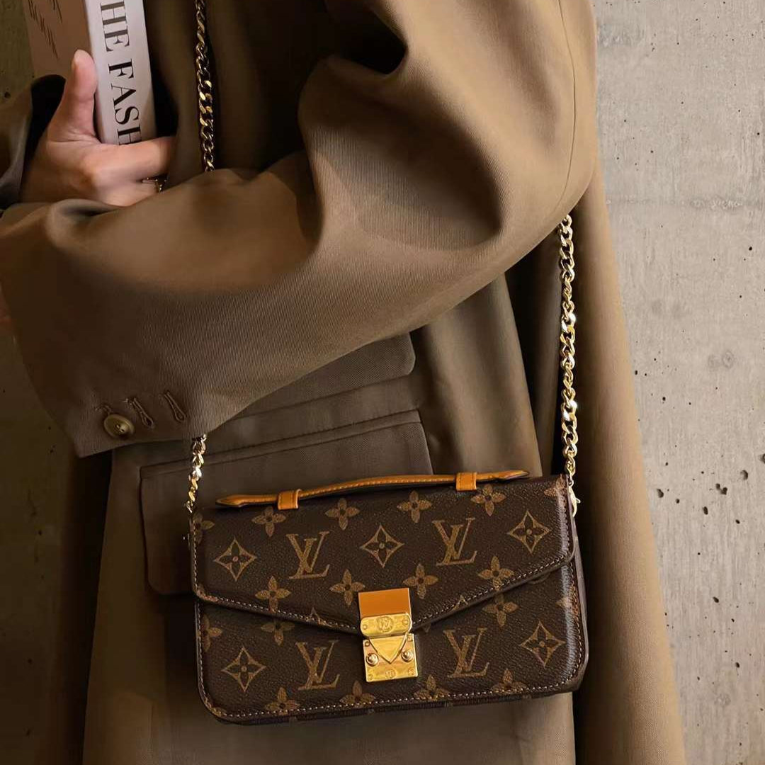 Monogram Canvas Bag Handhållen Crossbody Chain Mobiltelefon