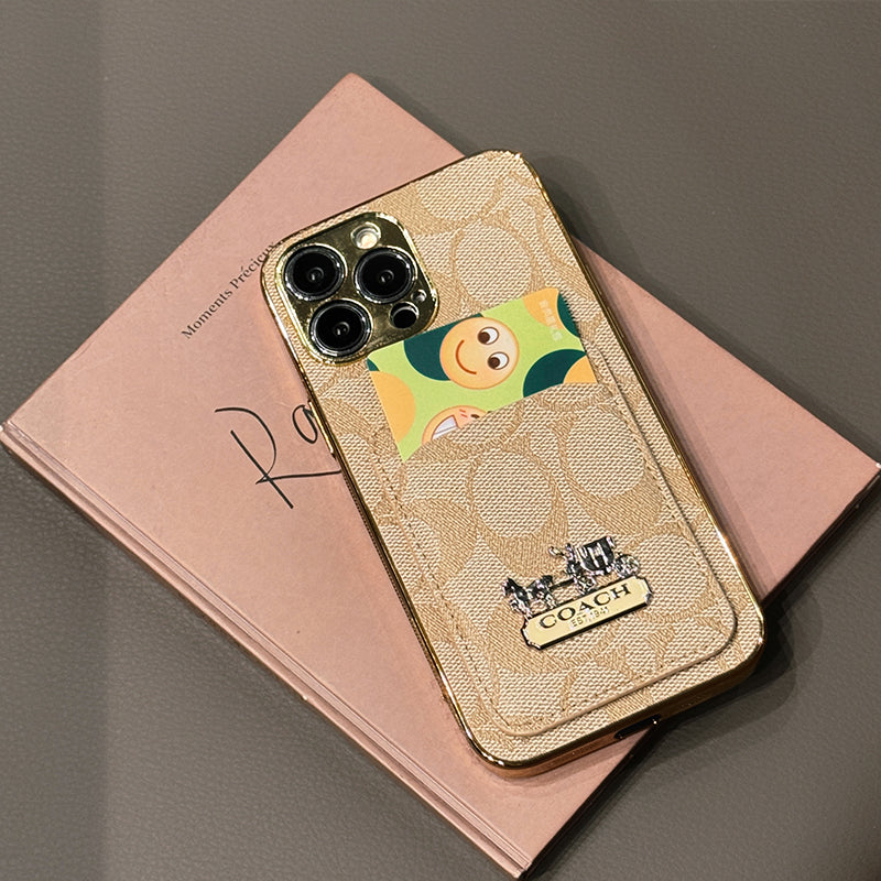 Custodia per iPhone in pelle classica con portacarte