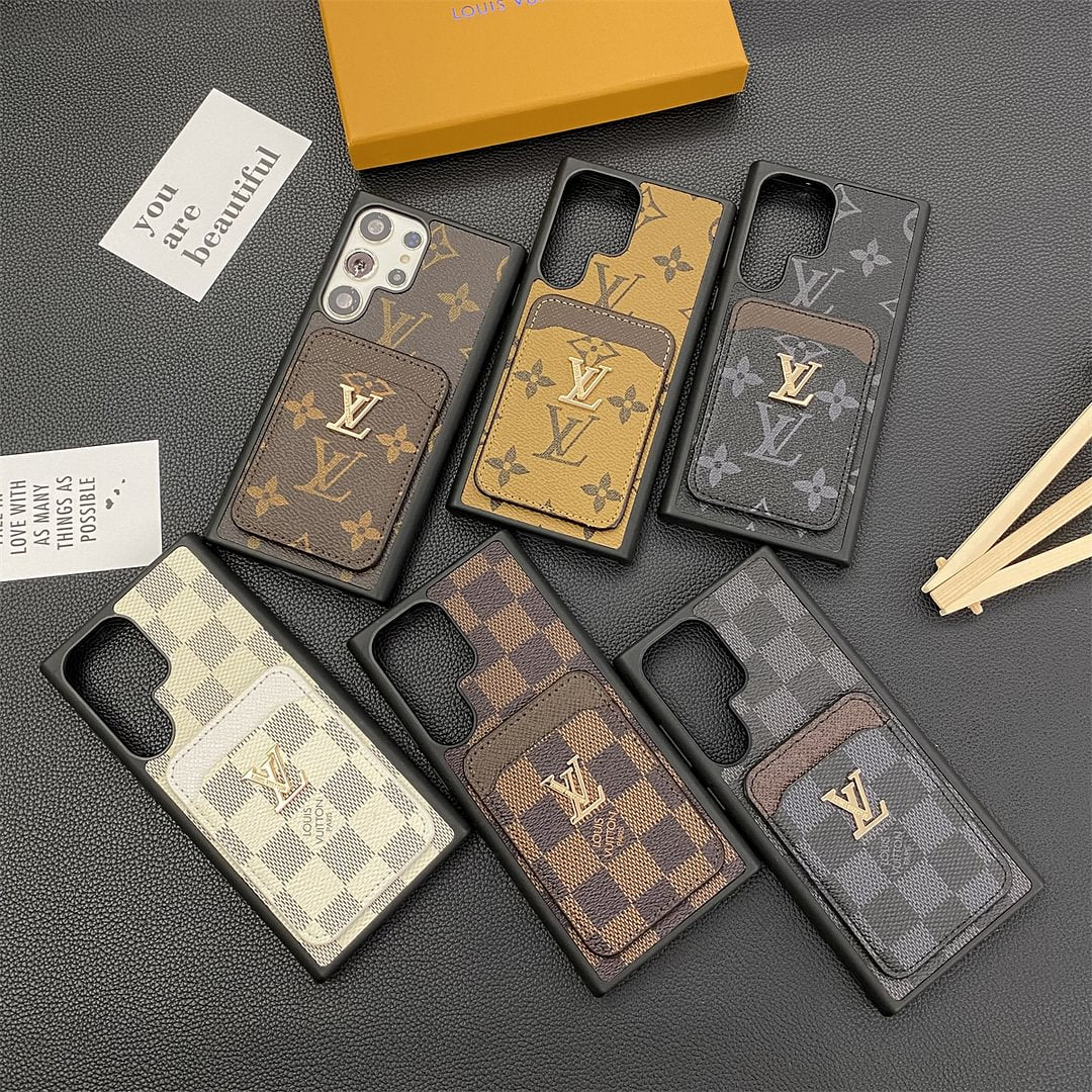 CUSTODIA PER TELEFONO SAMSUNG GALAXY PETITE MALLE PORTA CARTE IN TELA MONOGRAMMA
