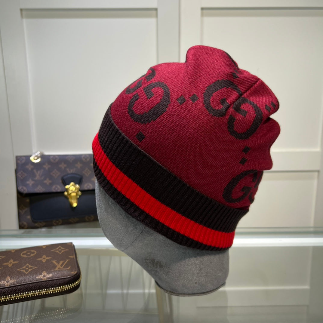 Classic GG Jacquard Wool Knit Beanie | Luxury Designer Winter Hat