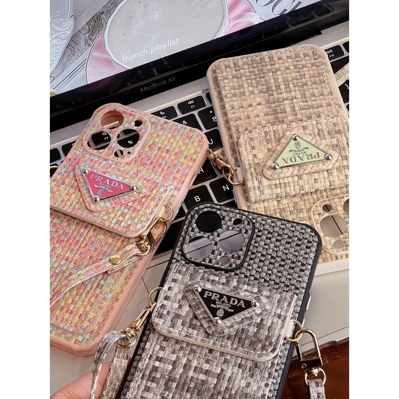 Custodia per iPhone a tracolla con borsa per carte di lusso