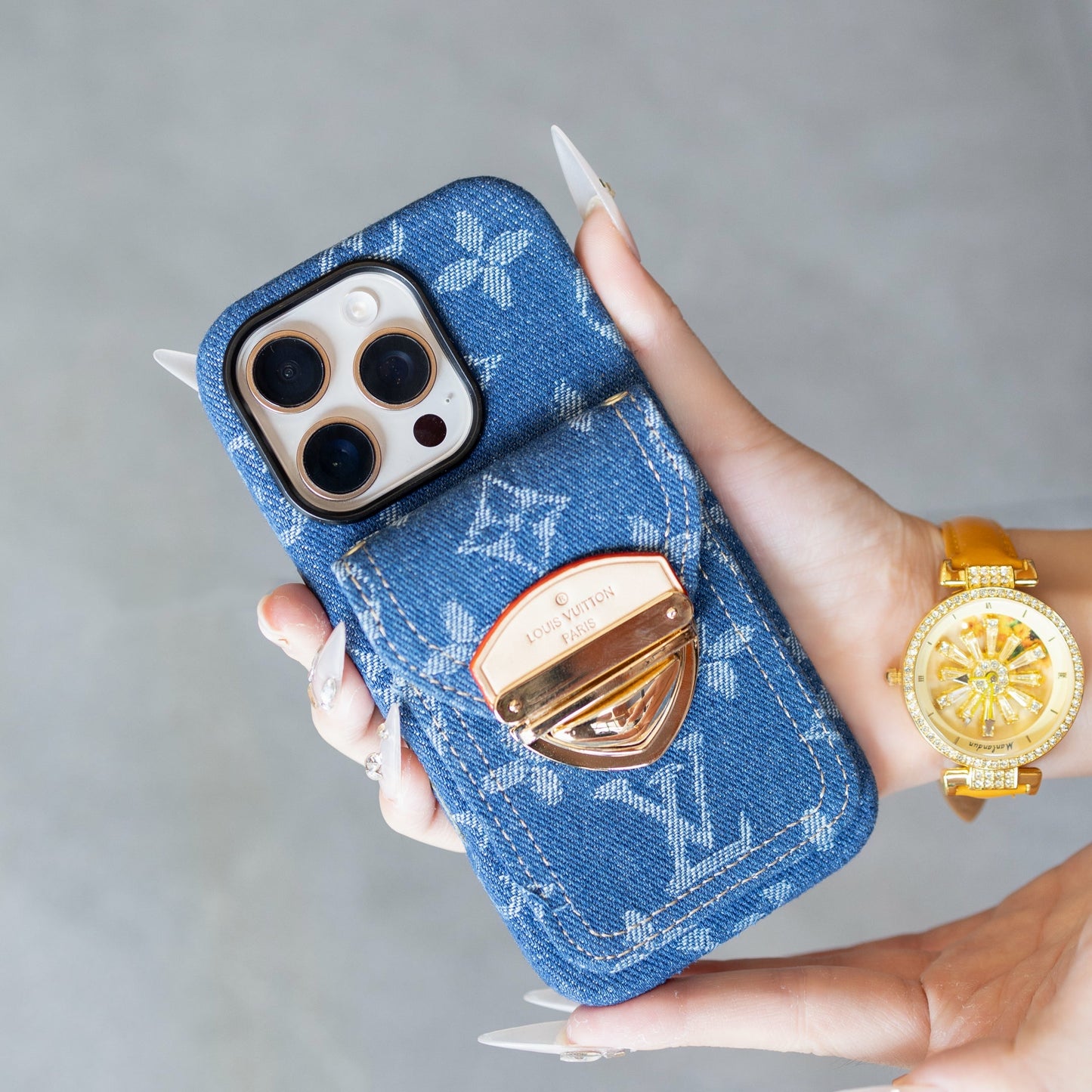 Nové klasické luxusní pouzdro na telefon s držákem na karty 06
