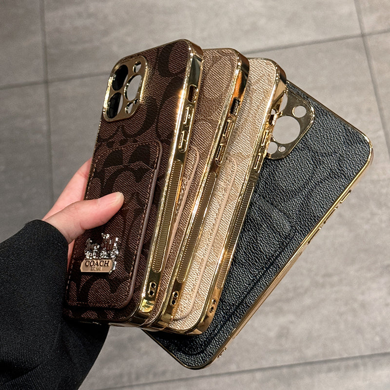 Custodia per iPhone in pelle classica con portacarte