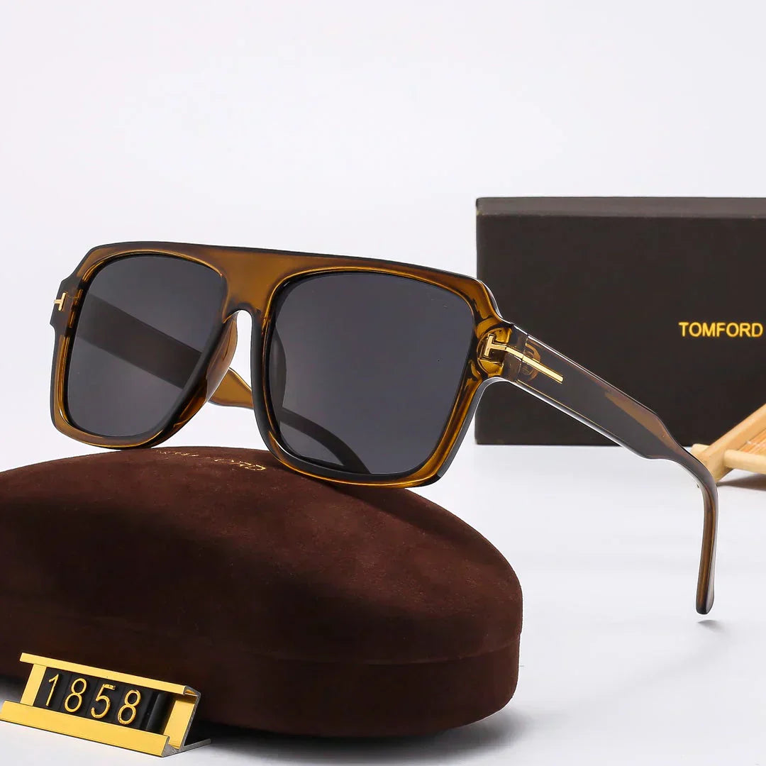 Kwadratowe okrągłe okulary przeciwsłoneczne 1858