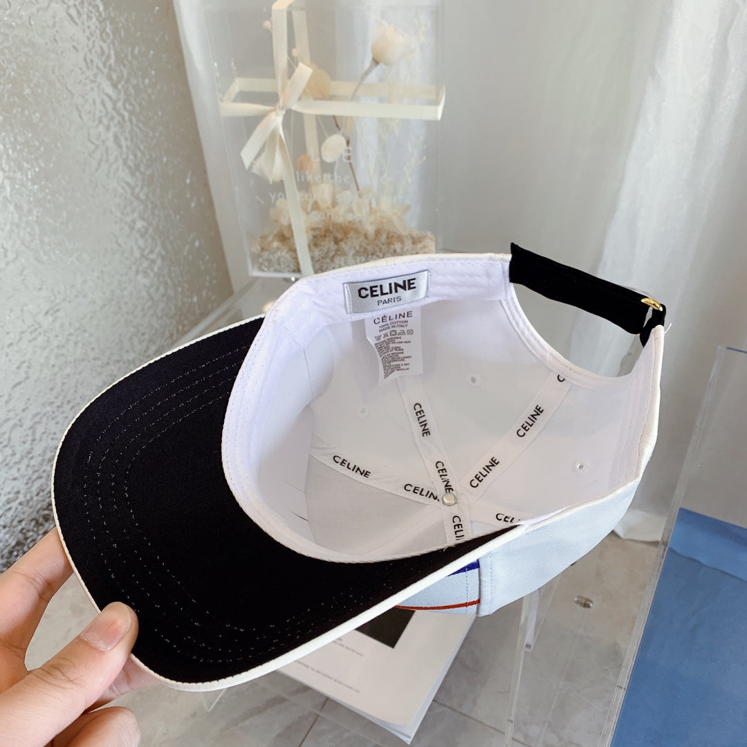 CELINE Embroidered Cotton Baseball Cap | Luxury Designer Adjustable Hat