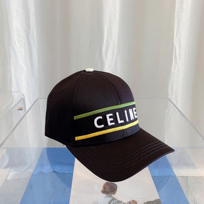 CELINE Embroidered Cotton Baseball Cap | Luxury Designer Adjustable Hat