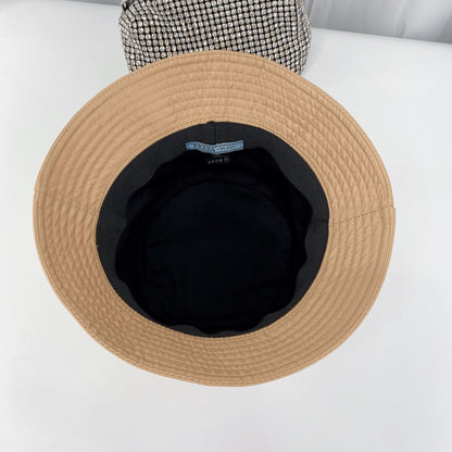 Fashion Triangle Logo Bucket Hat | Luxury Designer Cotton Hat
