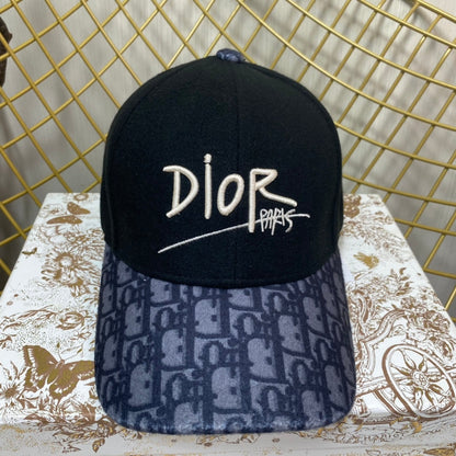 Vintage Oblique Wool Baseball Cap | Luxury Designer Hat