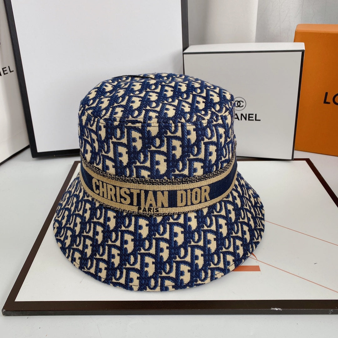Vintage Oblique Logo Jacquard Bucket Hat for Men & Women