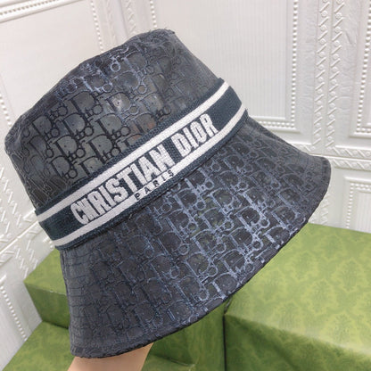Vintage Sheer Organza Logo Bucket Hat for Women & Men