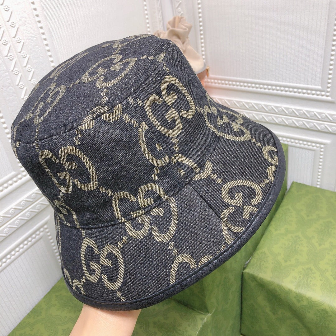 Classic GG Monogram Vintage Canvas Bucket Hat for Men & Women