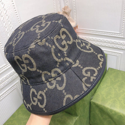 Classic GG Monogram Vintage Canvas Bucket Hat for Men & Women