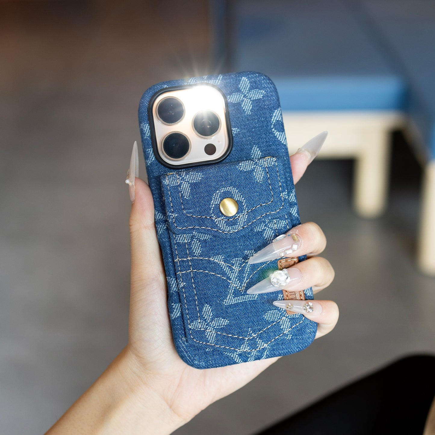 Nové klasické luxusní pouzdro na telefon s držákem na karty 06