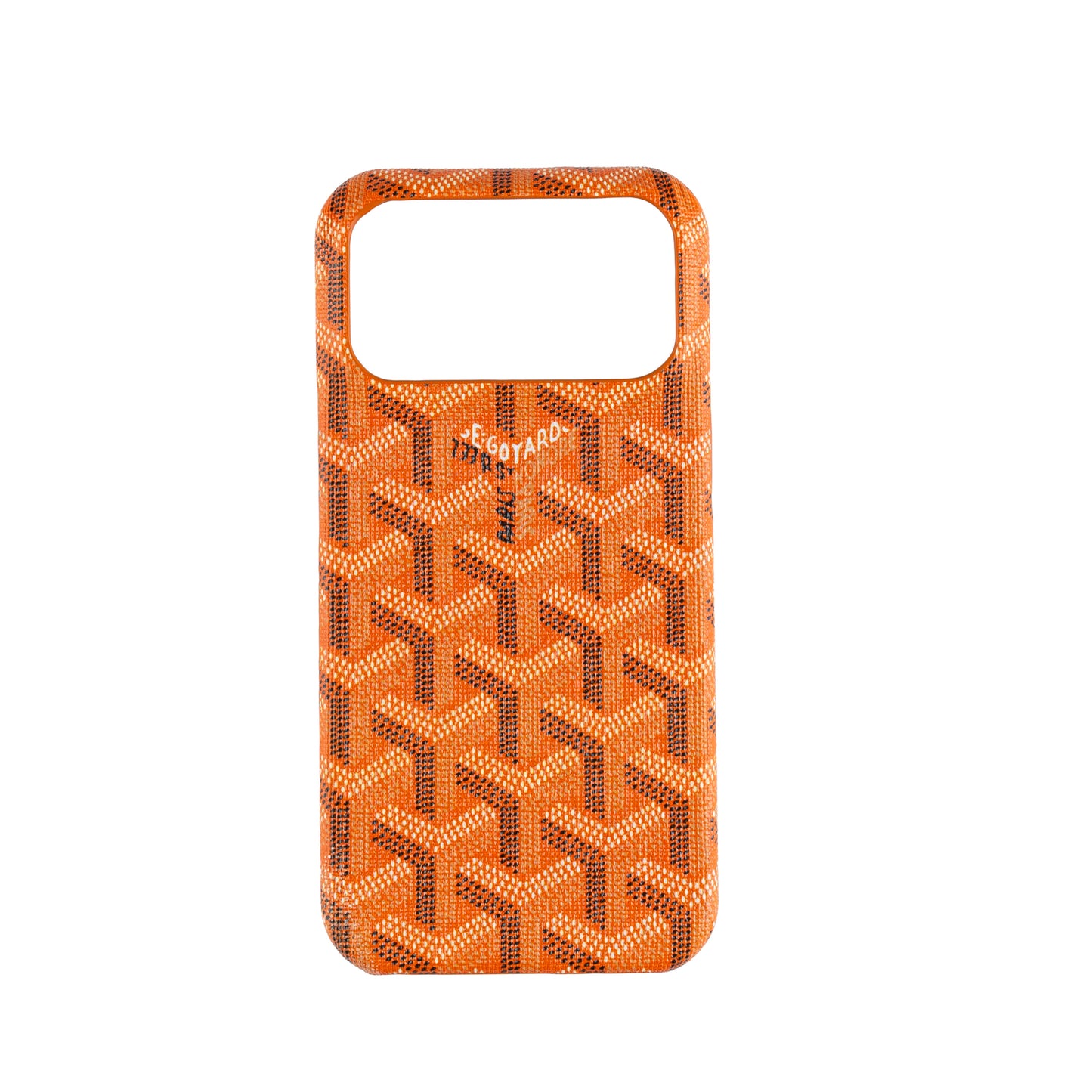 Coque iPhone orange texturée de luxe – Housse de protection élégante et résistante aux chocs