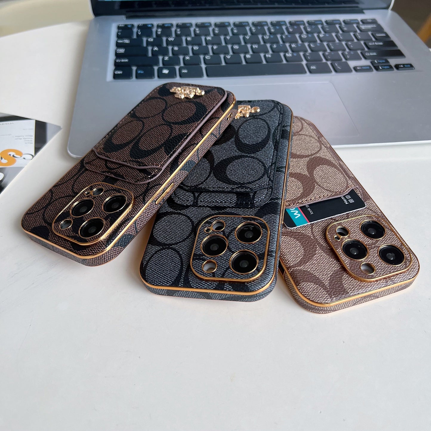 Klassisk iPhone-etui med kortholder Sort -KB241651