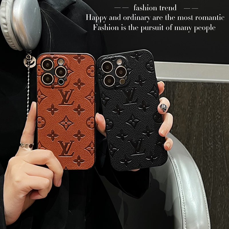 Luxusní barevné kožené pouzdro na iPhone