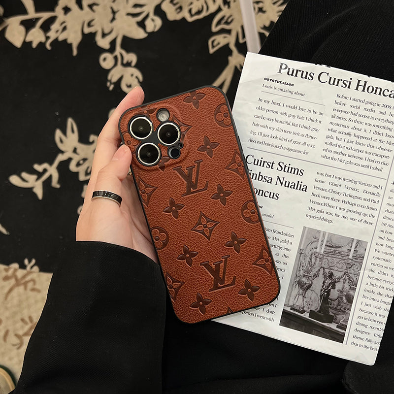Luxusní barevné kožené pouzdro na iPhone