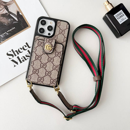 Premium Card Bag Crossbody Chain iPhone etui