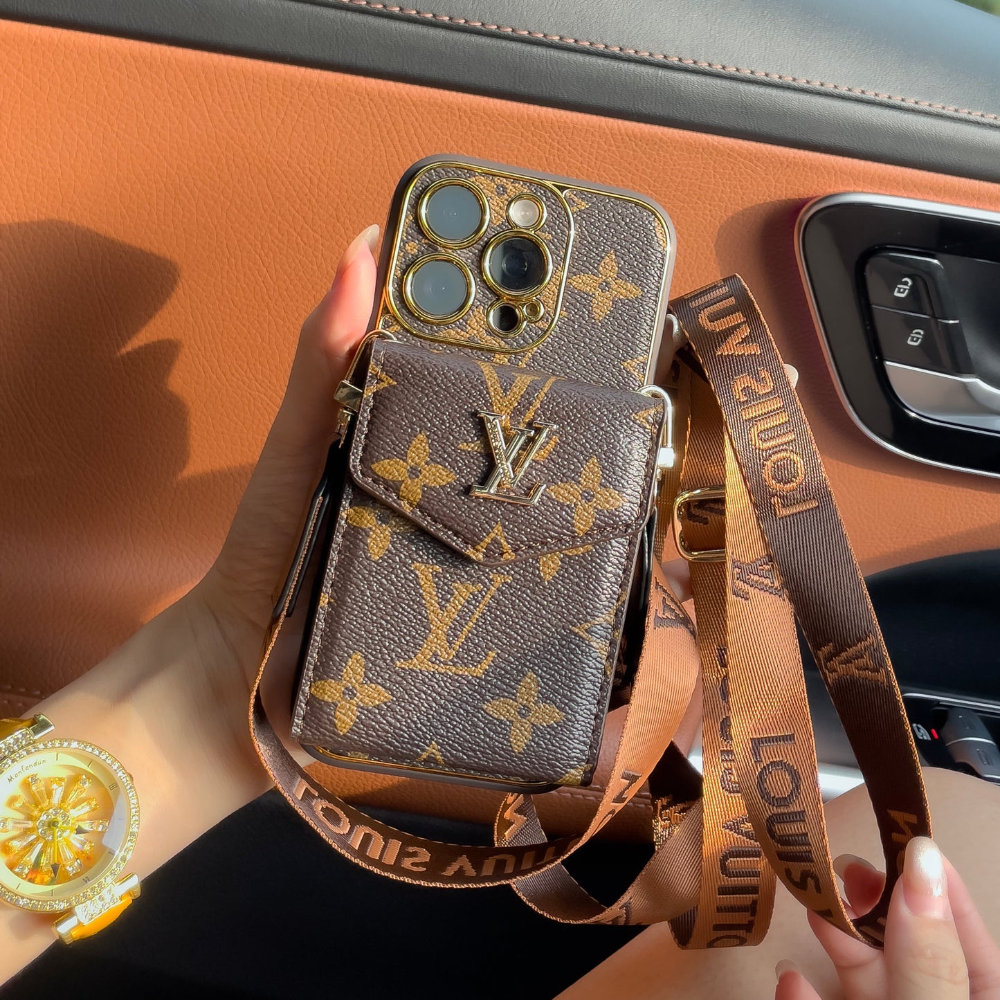 Klasické luxusní pouzdro na kartu iPhone
