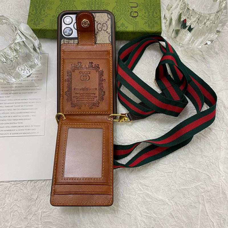 Luxusní pouzdro na iPhone Card Bag Řetízek