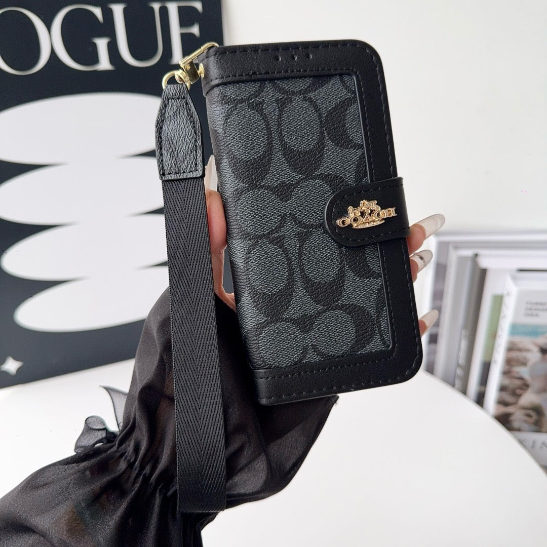 Pouzdro na iPhone s pouzdrem na kartu a popruhem CO Luxury Pattern Wallet