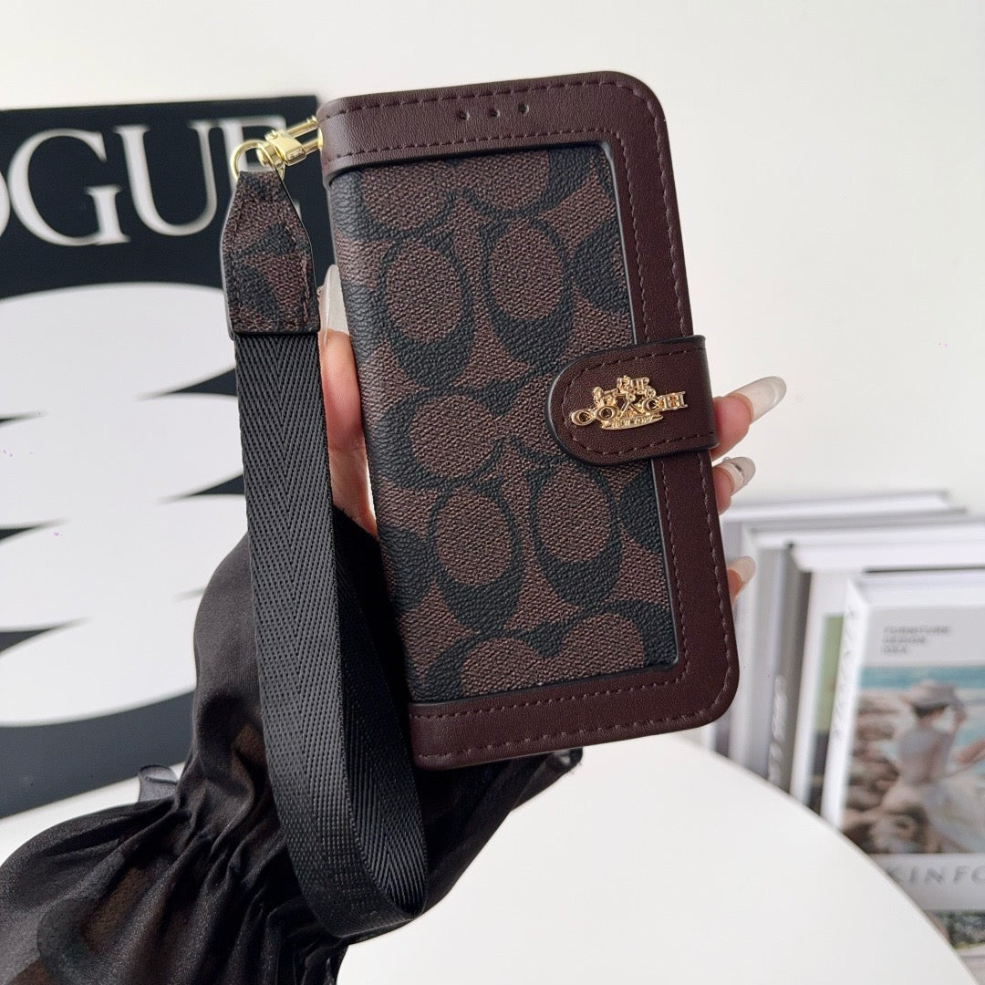 Pouzdro na iPhone s pouzdrem na kartu a popruhem CO Luxury Pattern Wallet