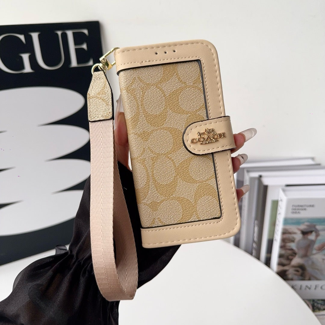 Pouzdro na iPhone s pouzdrem na kartu a popruhem CO Luxury Pattern Wallet
