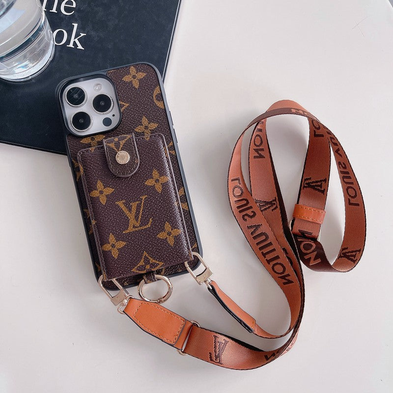 Luxusní taška na karty klasické řetízkové pouzdro na iPhone