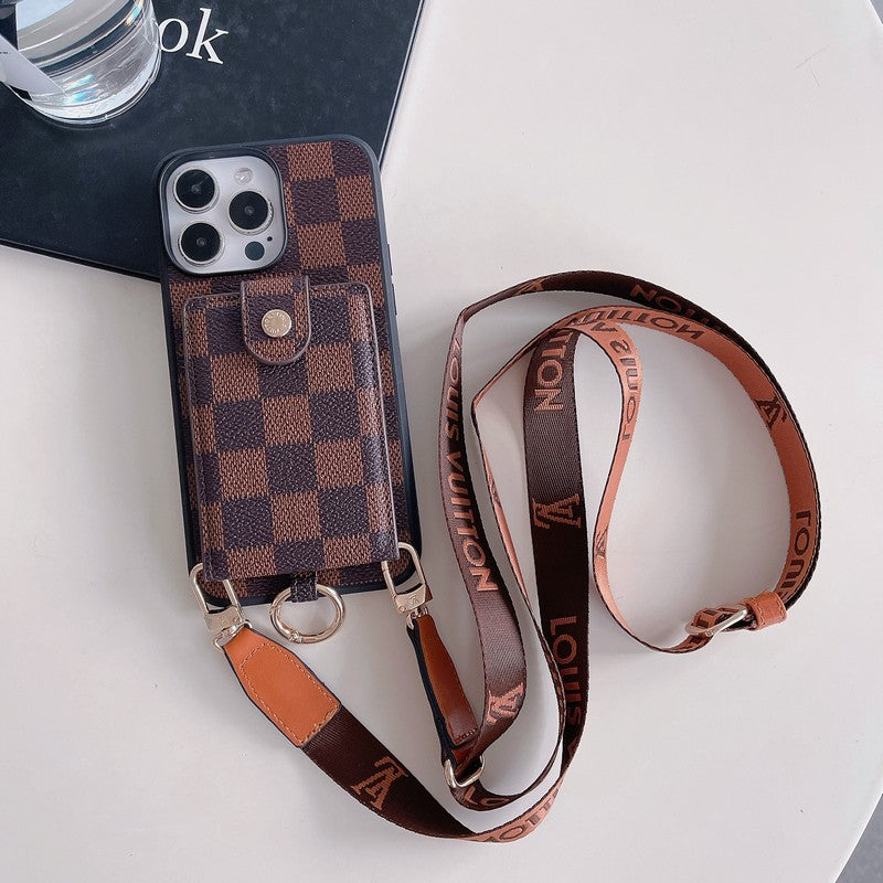 Luxusní taška na karty klasické řetízkové pouzdro na iPhone