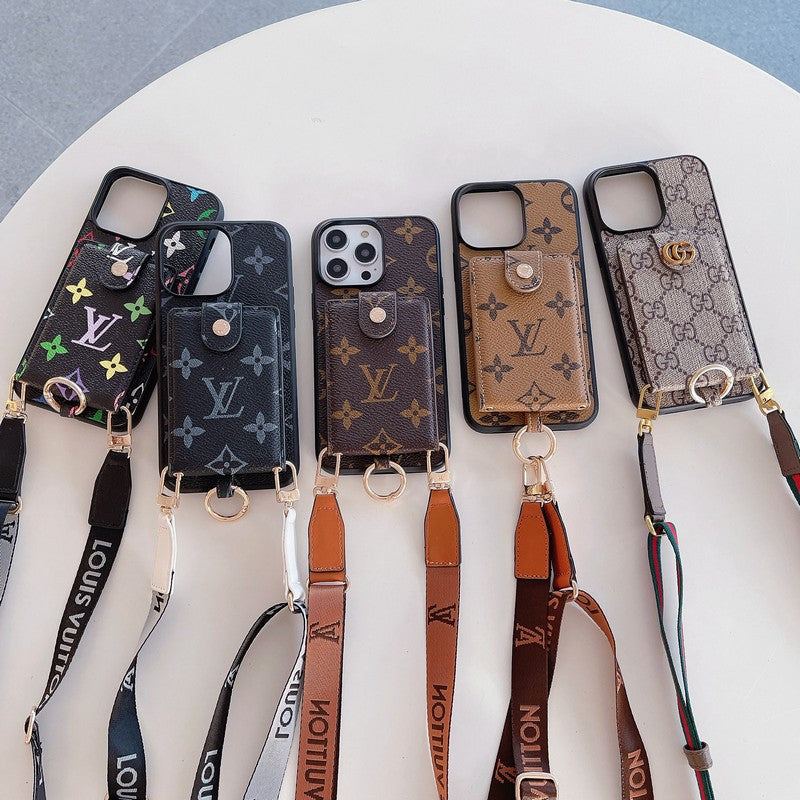 Luxusní taška na karty klasické řetízkové pouzdro na iPhone