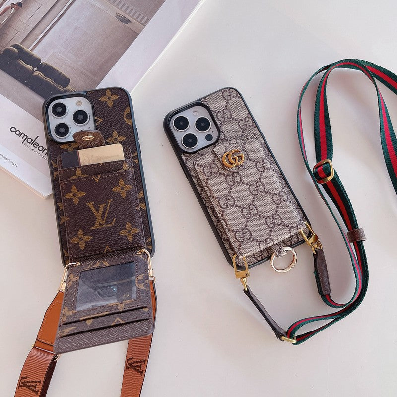 Luxusní taška na karty klasické řetízkové pouzdro na iPhone