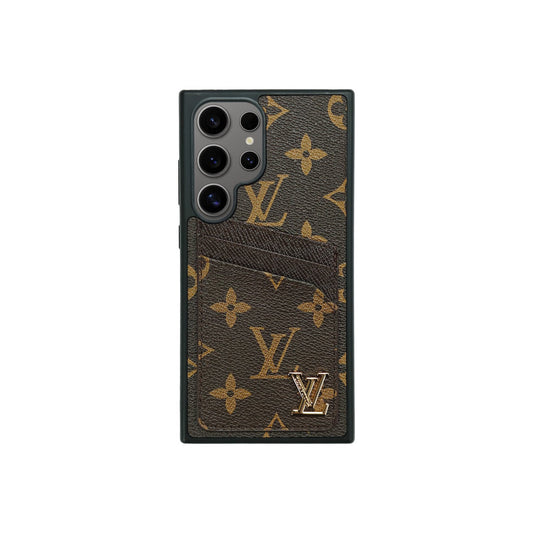 Custodia marrone con firma semplice per portacarte | SAMSUNG