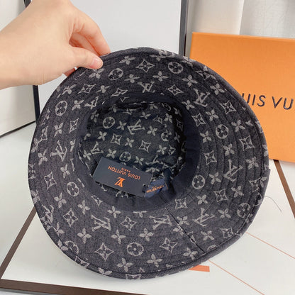Luxury Monogram Denim Bucket Hat