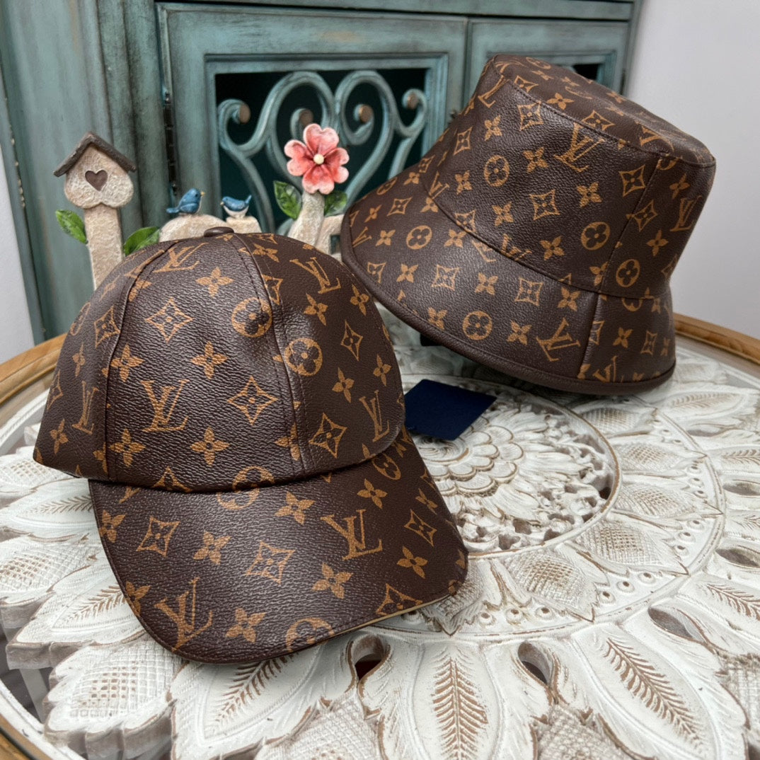 Luxury Luxury Monogram Bucket Hat & Cap Set