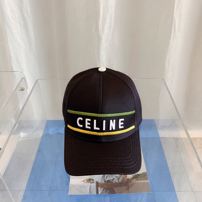 CELINE Embroidered Cotton Baseball Cap | Luxury Designer Adjustable Hat