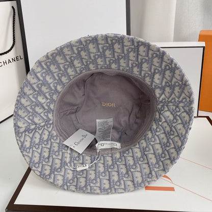 Vintage Oblique Logo Jacquard Bucket Hat for Men & Women