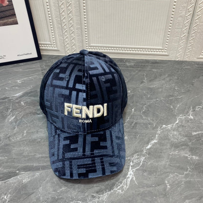 Luxury FF Gold Velvet Baseball Cap | Luxury Designer Adjustable Hat