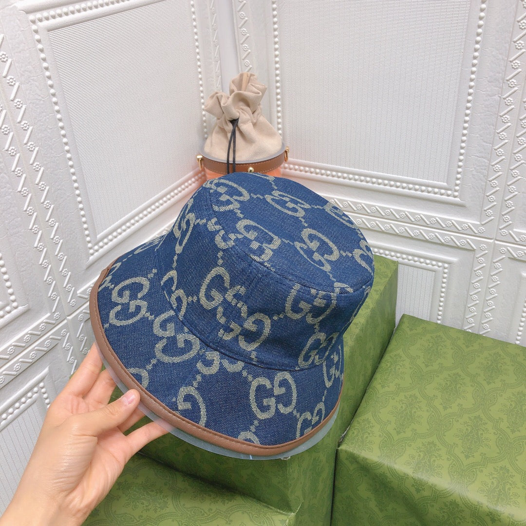 Classic GG Monogram Vintage Canvas Bucket Hat for Men & Women