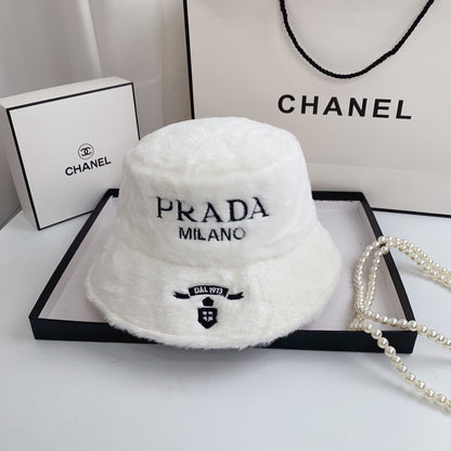 Fashion Milano Plush Faux Fur Bucket Hat | Luxury Designer Winter Hat