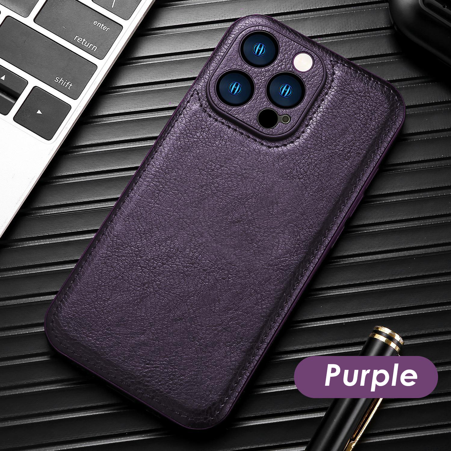Prémiové vintage kožené pouzdro na iPhone – Soft Touch nárazuvzdorný ochranný kryt