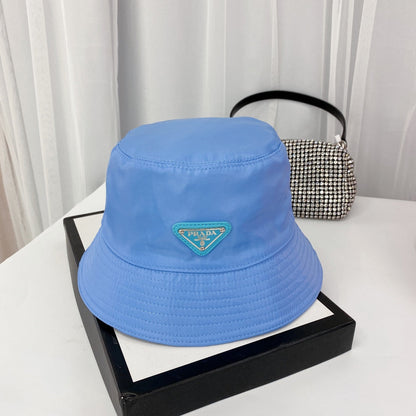 Fashion Triangle Logo Bucket Hat | Luxury Designer Cotton Hat