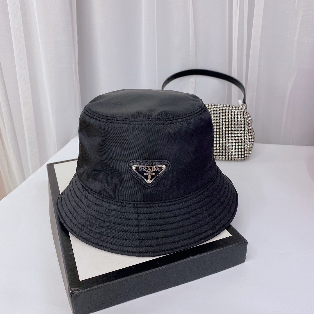 Fashion Triangle Logo Bucket Hat | Luxury Designer Cotton Hat
