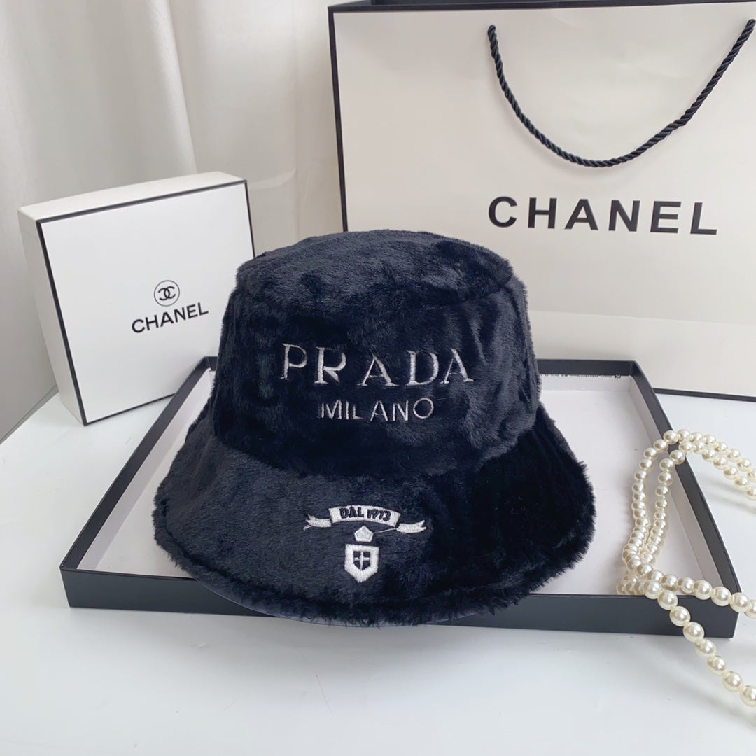 Fashion Milano Plush Faux Fur Bucket Hat | Luxury Designer Winter Hat