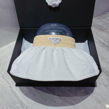 FashionFoldable Crinkled Cotton Sun Visor | Luxury Designer Summer Hat