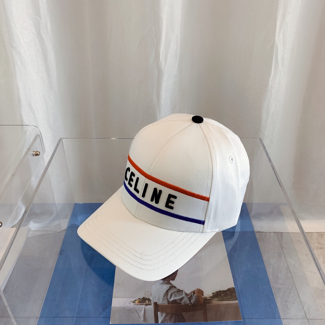 CELINE Embroidered Cotton Baseball Cap | Luxury Designer Adjustable Hat