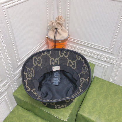 Classic GG Monogram Vintage Canvas Bucket Hat for Men & Women
