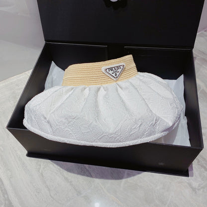 FashionFoldable Crinkled Cotton Sun Visor | Luxury Designer Summer Hat